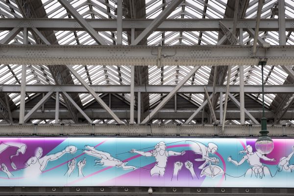 Glasgow 2026 Commonwealth Games Countdown Clock at Glasgow Central Station