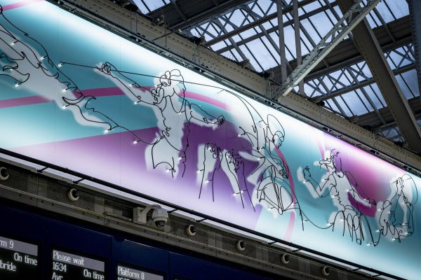 Glasgow 2026 Commonwealth Games Countdown Clock at Glasgow Central Station