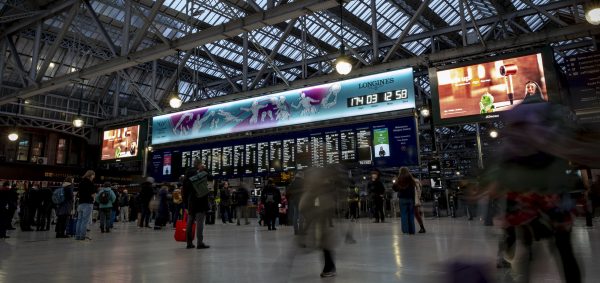 Glasgow 2026 Commonwealth Games Countdown Clock at Glasgow Central Station